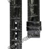 Черный кожаный ремешок Tissot T610020011, теленок, имитация крокодила, 14/14, без замка, для часов Tissot T-Wave, Bridgeport L850, T045.207