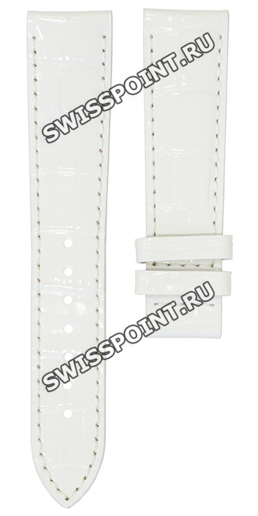 Белый кожаный ремешок Tissot T610033630, теленок, 18/16, без замка, для часов Tissot Luxury T086.207, T086.208