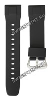Черный полимерный ремешок Casio 10631621 с белой подложкой для часов Casio PRG-650-1