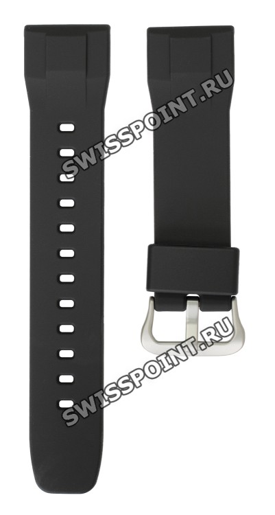 Черный полимерный ремешок Casio 10631621 с белой подложкой для часов Casio PRG-650-1