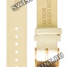 Бежевый кожаный ремешок Orient QUDEJKR0, 16/16 мм, розовая пряжка, для часов Orient FUT0E005W