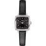 Черный кожаный ремешок Tissot T600043159 / T610043160, 9/8 мм, стальная пряжка, для часов Tissot Lovely T058.109.16.056.00
