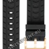 Черный каучуковый ремешок Tissot T603041971, розовая пряжка, для часов Tissot T-Race Chronograph T115.417.37.051.00