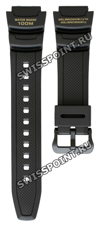 Черный полимерный ремешок Casio 10379562 для часов Casio SGW-400H-1B2