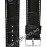 Черный кожаный ремешок Tissot T600037056, теленок, имитация крокодила, 20/18, стальная пряжка, для часов Tissot PR 100 T101.417.16.051.00, T101.452.16.051.00