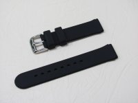 Черный каучуковый ремешок STAILER ORIGINAL BC103-18 размер (18/18 мм), длина L (120 / 80 мм) гладкий