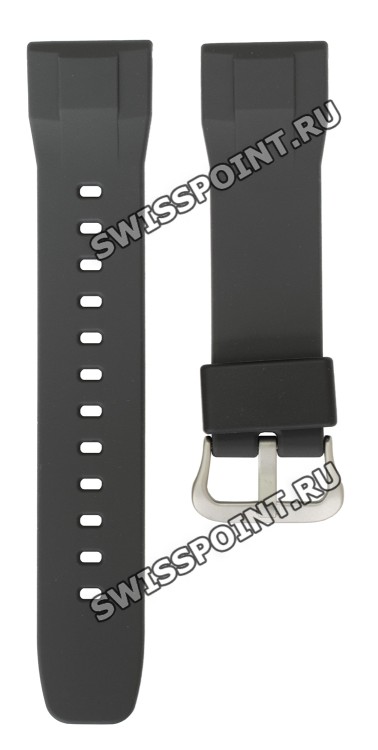 Черный полимерный ремешок Casio 10631622 с бело-голубой подложкой для часов Casio PRG-650Y-1