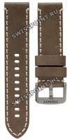 Коричневый кожаный ремешок Tissot T600041404 / T610043490, теленок, 22/22, серая пряжка, для часов Tissot Chrono XL T116.410.36.097.00