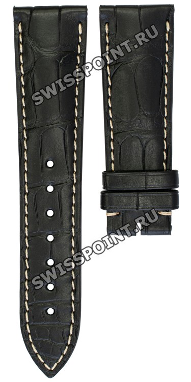 Черный кожаный ремешок Longines L682120176, аллигатор, 21/18 XS, укороченный, без замка, для часов Longines Master Collection L2.798.4, L2.803.4, L2.798.5, L2.799.4, L2.799.5, L2.920.4, L2.910.4, L2.629.4, L2.648.4, L2.665.4