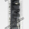 Черный силиконовый ремешок Balmain B1722035, 22/20, с вырезом 10 мм, без замка, для часов Balmain Iconic 5361, 5369