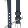 Синий кожаный ремешок Tissot T600043163 / T610043164, 9/8 мм, стальная пряжка, для часов Tissot Lovely T058.109.16.031.00