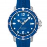 Синий каучуковый ремешок Tissot T603031422, стальная пряжка, для часов Tissot Seastar 1000 T066.407.17.047.00, T066.407.17.057.04