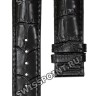 Черный кожаный ремешок Tissot T610014562, теленок, 19/18, имитация крокодила, без замка, для часов Tissot PRC 200 T014.430, T361/461