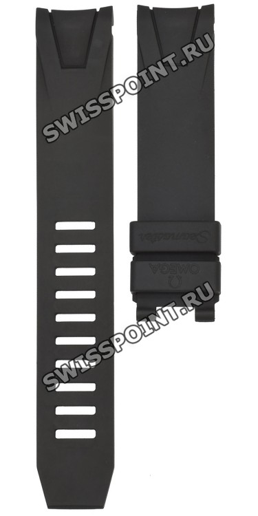 Черный каучуковый ремешок Omega O98000085, 20/20, длина 130/80, без замка, для часов Omega 2894, 2895, 2896, 2993 Seamaster