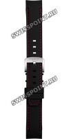 Черный каучуковый ремешок Tissot T603035681, стальная пряжка, для часов Tissot Quickster T095.449
