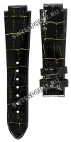 Черный кожаный ремешок Tissot T610034569, теленок, 24/16, с вырезом, без замка, для часов Tissot T10 T073.310