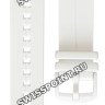 Белый полимерный ремешок Casio 10550768 для часов Casio BGS-100-7A2, BGS-100SC-7A
