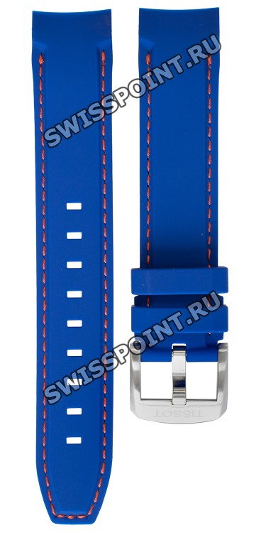 Синий каучуковый ремешок Tissot T603035677 для часов Tissot T095.449.17.037.00