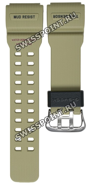 Бежевый (песочный) полимерный ремешок Casio 10698223 для часов Casio GG-1000-1A5