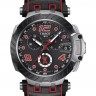 Красный каучуковый ремешок Tissot T603045116 с черной кожаной накладной, черная пряжка для часов Tissot T-Race Jorge Lorenzo 2020 T115.417.27.057.02