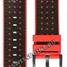 Красный каучуковый ремешок Tissot T603045116 с черной кожаной накладной, черная пряжка для часов Tissot T-Race Jorge Lorenzo 2020 T115.417.27.057.02