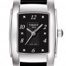 Черный кожаный ремешок Tissot T610034574, теленок, 24/16, с вырезом, без замка, для часов Tissot T10 T073.310