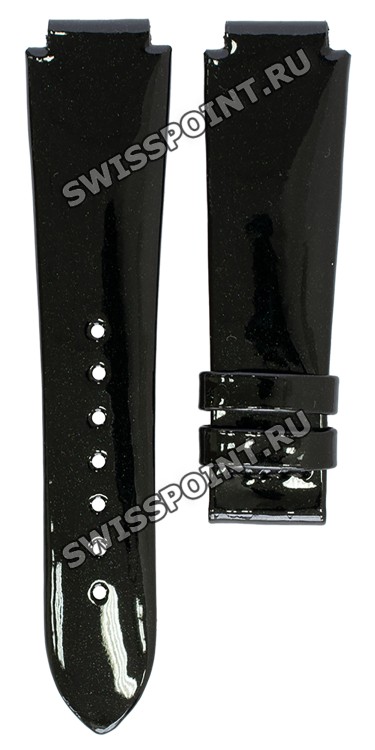 Черный кожаный ремешок Tissot T610034574, теленок, 24/16, с вырезом, без замка, для часов Tissot T10 T073.310