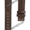 Коричневый синтетический ремешок Tissot T610035975, 16/14, без замка, для часов Tissot T050.207.37.117.04 (T0502073711704) Lady Heart
