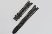 Ремешок для часов BALMAIN B1730955 Ремешок черный, имитация крокодила, 15/12, с вырезом, без замка (1431/1435)