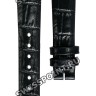 Черный кожаный ремешок Balmain B1730955, 15/12, с вырезом 5 мм, без замка для часов Balmain Haute Elegance 1431, 1435