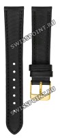 Черный кожаный/сатиновый ремешок Orient QUDDWNAB, 18/16 мм, желтая пряжка, для часо Orient FQCAT001C