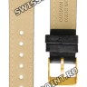 Черный кожаный/сатиновый ремешок Orient QUDDWNAB, 18/16 мм, желтая пряжка, для часо Orient FQCAT001C