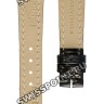 Черный кожаный ремешок Longines L682134839, аллигатор, 15/12, без замка, для часов Longines PrimaLuna L8.110.0, L8.110.4, L8.110.5, L8.110.8,  L8.110.9,  L8.111.6, L8.111.8, L8.111.9
