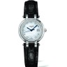 Черный кожаный ремешок Longines L682134839, аллигатор, 15/12, без замка, для часов Longines PrimaLuna L8.110.0, L8.110.4, L8.110.5, L8.110.8,  L8.110.9,  L8.111.6, L8.111.8, L8.111.9