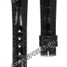 Черный кожаный ремешок Longines L682134839, аллигатор, 15/12, без замка, для часов Longines PrimaLuna L8.110.0, L8.110.4, L8.110.5, L8.110.8,  L8.110.9,  L8.111.6, L8.111.8, L8.111.9