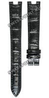 Черный кожаный ремешок Balmain B1730005, 14/12, с вырезом 5 мм, без замка, для часов Balmain Elegance 1050