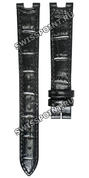 Черный кожаный ремешок Balmain B1730005, 14/12, с вырезом 5 мм, без замка, для часов Balmain Elegance 1050