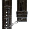 Коричневый кожаный ремешок Tissot T610037726, теленок, имитация крокодила, 20/18 мм, без замка для часов Tissot T-Classic Tradition T063.610, T063.617, T063.637, T063.639