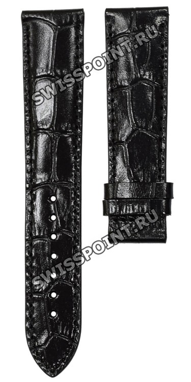 Черный кожаный ремешок Tissot T610030136, теленок, имитация крокодила, 20/18, без замка, для часов Tissot Bridgeport, T-Lord T045.407, T045.427, T059.507, T059.528