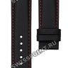 Черный кожаный ремешок Tissot T610031781, теленок, 19/18, красная прострочка, без замка, для часов Tissot T067.417.26.051.00 , T067417