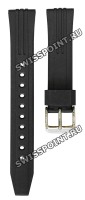 Черный резиновый ремешок Orient QVDEFXSB, 18/16 мм, стальная пряжка, для часов Orient FSZ3V003B, FSZ3V005B