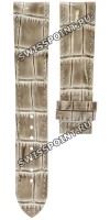 Бежевый кожаный ремешок Tissot T610034670, имитация крокодила, 20/18, без замка, для часов Tissot Bridgeport G669