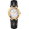 Черный кожаный ремешок Longines L682134840, аллигатор, 18.2/14, без замка, для часов Longines PrimaLuna L8.112.0, L8.112.4, L8.112.5, L8.113.6