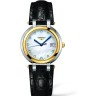 Черный кожаный ремешок Longines L682134840, аллигатор, 18.2/14, без замка, для часов Longines PrimaLuna L8.112.0, L8.112.4, L8.112.5, L8.113.6