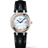 Черный кожаный ремешок Longines L682134840, аллигатор, 18.2/14, без замка, для часов Longines PrimaLuna L8.112.0, L8.112.4, L8.112.5, L8.113.6