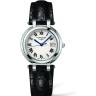 Черный кожаный ремешок Longines L682134840, аллигатор, 18.2/14, без замка, для часов Longines PrimaLuna L8.112.0, L8.112.4, L8.112.5, L8.113.6