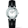 Черный кожаный ремешок Longines L682134840, аллигатор, 18.2/14, без замка, для часов Longines PrimaLuna L8.112.0, L8.112.4, L8.112.5, L8.113.6