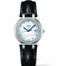 Черный кожаный ремешок Longines L682134840, аллигатор, 18.2/14, без замка, для часов Longines PrimaLuna L8.112.0, L8.112.4, L8.112.5, L8.113.6