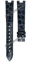 Синий кожаный ремешок Balmain B1730053, 14/12, с фигурным вырезом 6 мм, без замка, для часов Balmain 6070, 6071, 8190