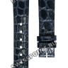 Синий кожаный ремешок Balmain B1730053, 14/12, с фигурным вырезом 6 мм, без замка, для часов Balmain 6070, 6071, 8190